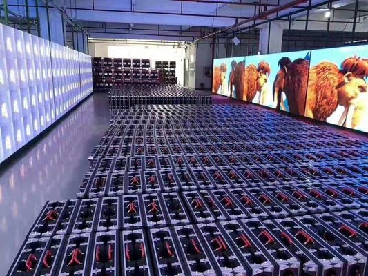 Tamaño de gabinete llevado de alquiler de la pantalla de la exhibición 350w HD LED de la etapa P3.91 500*500m m